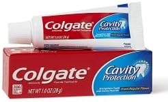Colgate Cavity Protection Toothpaste, Creat Regular Flavor, Travel Size 1 oz (28g) - Pack of 10