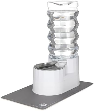 RIZZARI 9L Gravity Elevated Stainless Steel Dog Water Dispenser | Comfortable Drinking Height for Large & Senior Dogs,Filtered Hydration Design, No Electricity Needed, Spill-Proof