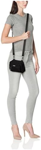 Baggallini Triple Zip Small Crossbody Bag for Women - Lightweight Convertible Fanny Pack Belt Bag
