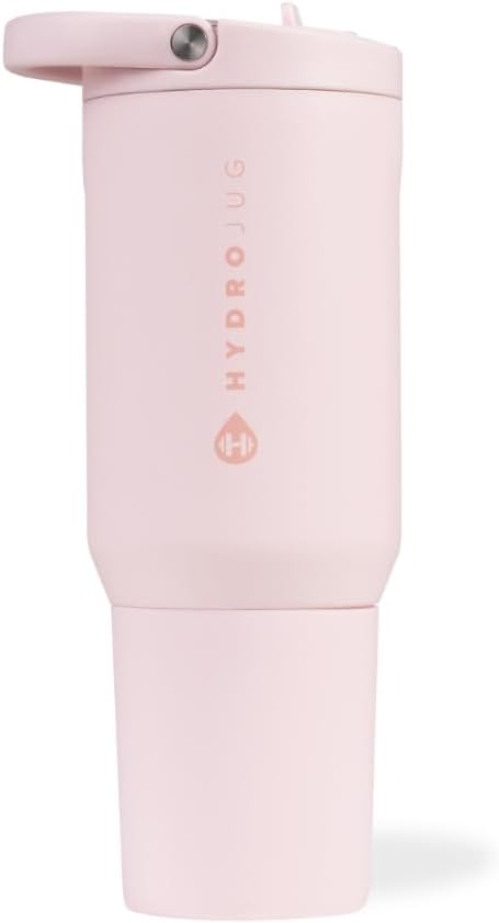 HydroJug Sport 20 oz Insulated Stainless Steel Water Bottle, Pink Sand