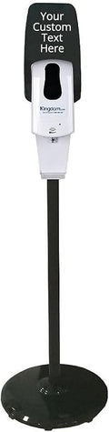Kingdom Elite Series Automatic Touchless Hand Sanitizer Dispenser with Three Adjustable Dosage Settings Plus a Black Metal Stand for Your Liquid and Gel Hand Sanitizers (Personalized)