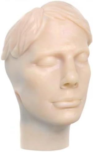 JUYO VONSAN Injection Training Mannequin Face Silicone Head Facial Injection Face Nose Model （Not TPE） for Piercing Tattoo Practice Medical Student (Woman Head)