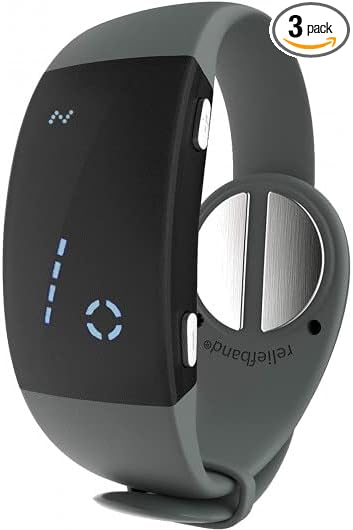 Reliefband Premier Anti-Nausea Wristband for Motion Sickness, Morning Sickness, Travel & Vomiting Relief - Motion Sickness Wristband FDA Cleared Drug-Free, Fast-Acting, Nausea Relief Band (Charcoal)