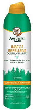 Australian Gold Continuous Spray Insect Repellent, Dries Fast, Non-Sticky, Deet Free, Up to 8 Hour Protection, 5.5 Ounce (A70869)