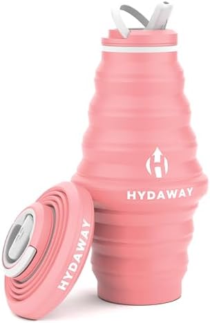 HYDAWAY Hydration Travel Pack - 25oz Collapsible Water Bottle with Flip-Top Lid and Protective Travel Case - BPA-Free, Leak-Resistant, Reusable Bottle for Traveling, Hiking, and Daily Use