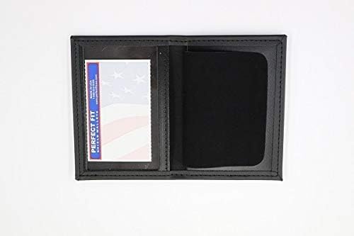 Perfect Fit Dress Leather Badge and ID Case for Police Shield/Security (Cutout PF209)