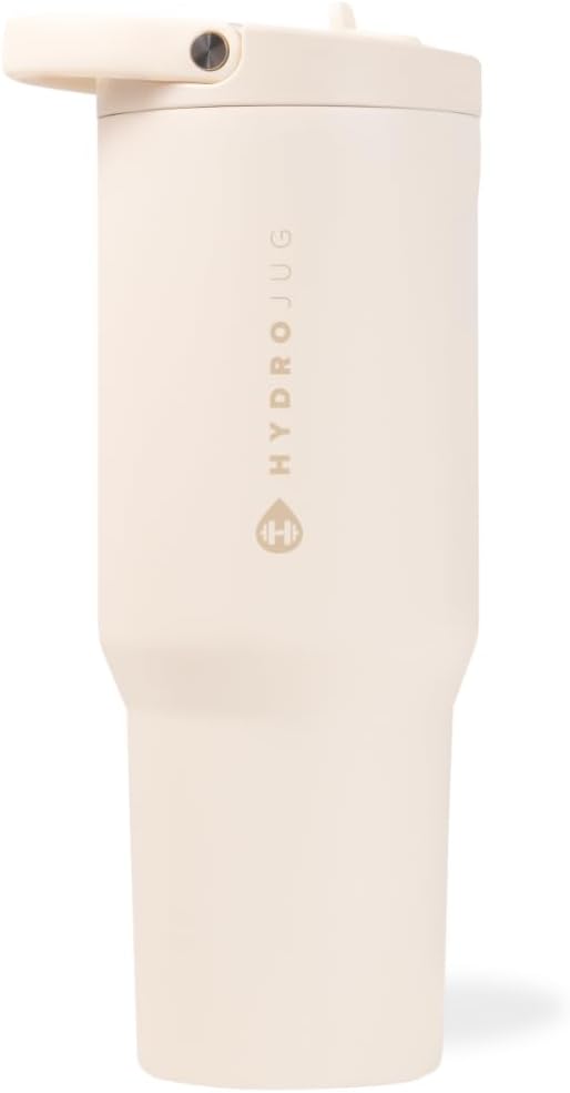 HydroJug Sport 40 oz Insulated Stainless Steel Water Bottle, Cream