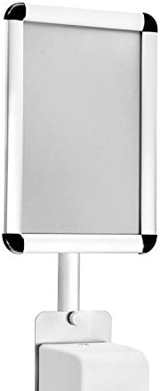 Plotter Paper Direct Hand Sanitizer Stand w/Automatic Dispenser, Sign Holder & Adjustable Pole - Touchless Station for Hand Sanitizer - Standing Hand Sanitizer Dispenser for Office or Business Use