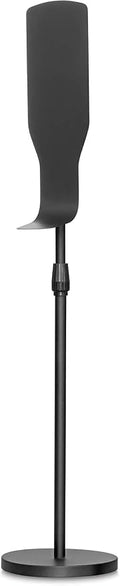 New Star Foodservice Freestanding Adjustable Floor Stand for Hand Sanitizer Dispenser, Drip Tray, Weighted Round Base, Customizable, Black