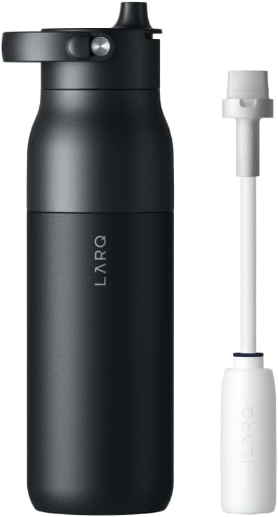 LARQ Summer Swig Set: Bottle Swig Top 23oz Obsidian Black Filter Straw