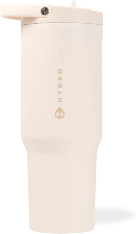 HydroJug Sport 32 oz Insulated Stainless Steel Water Bottle, Cream