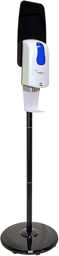 Kingdom Elite Series Automatic Touchless Hand Sanitizer Dispenser with Three Adjustable Dosage Settings Plus a Black Metal Stand for Your Liquid and Gel Hand Sanitizers (Personalized)