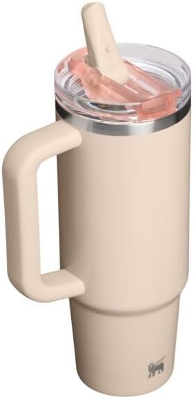 STANLEY Quencher ProTour Flip Straw Tumbler with Leakproof Lid 30 oz | Built-in Straw and Handle | Cup Holder Compatible for Travel | insulated Stainless Steel Cup | BPA-Free | Champagne