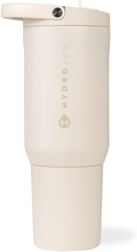 HydroJug Sport 20 oz Insulated Stainless Steel Water Bottle, Cream
