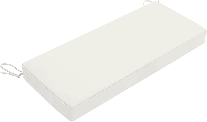 Outdoor Bench Cushion 36x18/40x16/48x16 Waterproof Patio Furniture Cushions Garden Sofa Settee Couch Swing Pads with Ties(4,48x16x2 in)