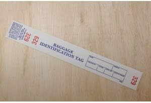 1000 Hotel Luggage Claim Tags with Cohesive Self Sticking Back Adhesive, Consecutive Red Numbering from 000 to 999, and Comes with Perforated Claim Stub – Perfect for Hotel and Motel Bag Storage.