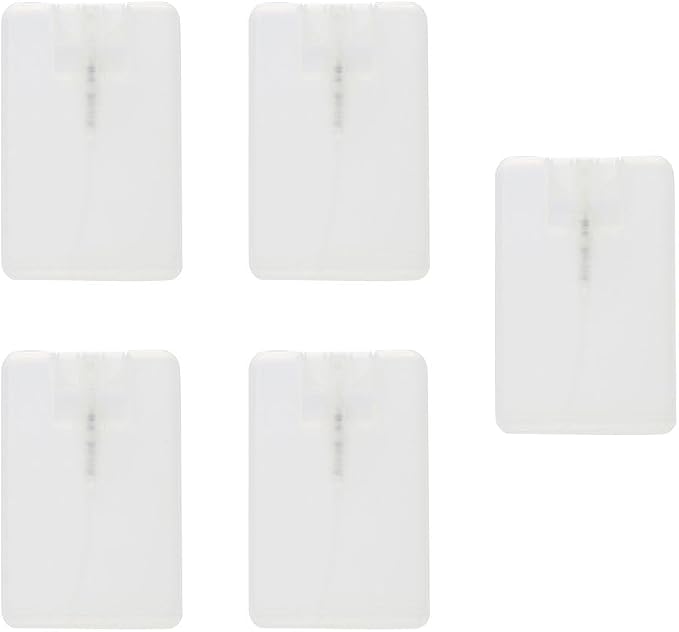 5Pcs 20ml/ 0.67oz Card Type Spray Bottles Refillable Perfume Atomizer Container Portable Fine Mist Spray Bottle Travel Bottle(white)