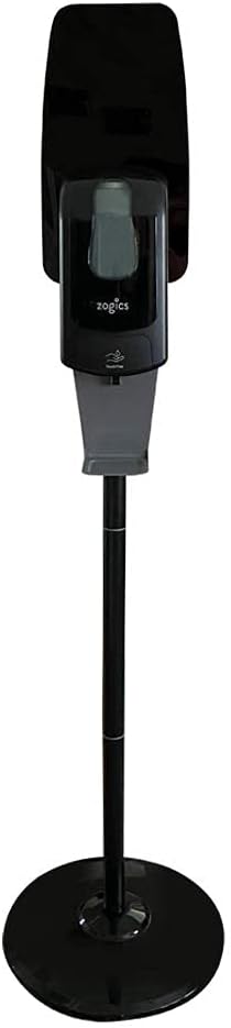 Zogics Touch-Free Automatic Gel Hand Sanitizer Dispenser – Floor Stand Hand Sanitizer Container with Touch-Free Sensors (Black)