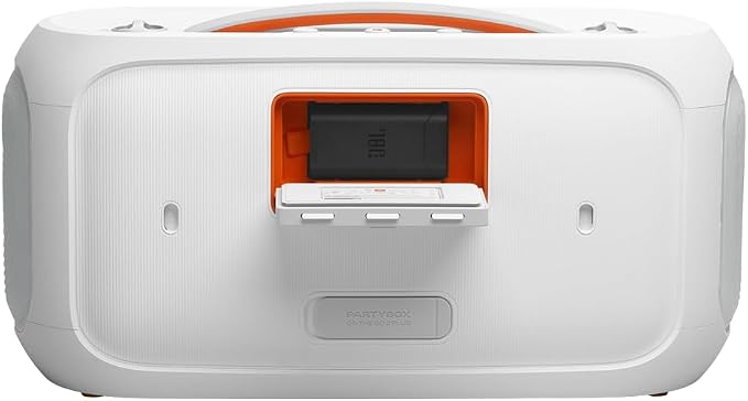 JBL PartyBox On-The-Go 2 Portable Party Speaker with gSport Carrying Bag (White)