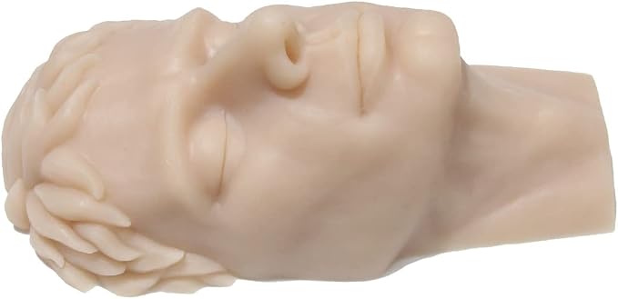 JUYO VONSAN Injection Training Mannequin Face Silicone Head Facial Injection Face Nose Model （Not TPE） for Piercing Tattoo Practice Medical Student (Woman Head)