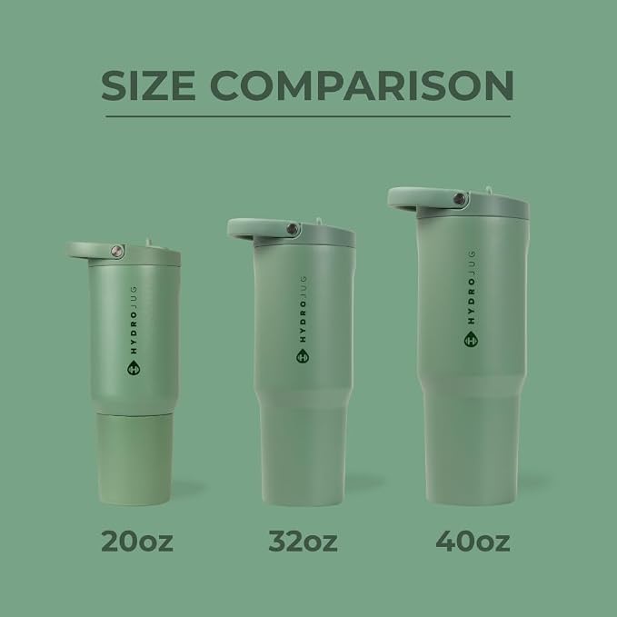 HydroJug Sport 40 oz Insulated Stainless Steel Water Bottle, Sage