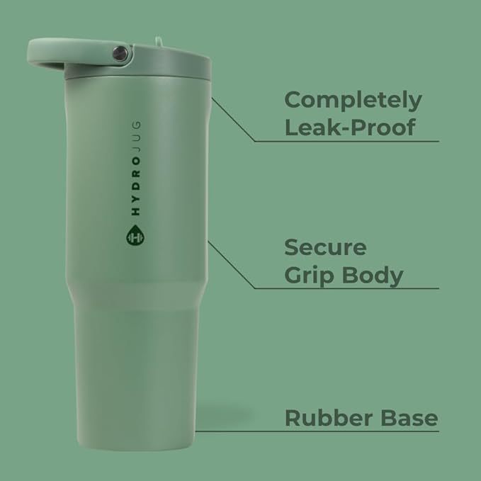 HydroJug Sport 32 oz Insulated Stainless Steel Water Bottle, Sage