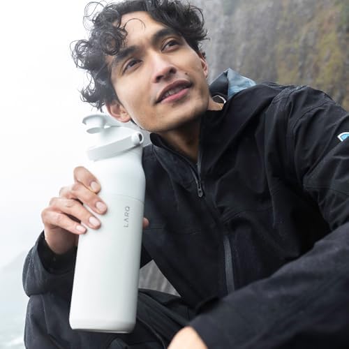 LARQ Summer Swig Set: Bottle Swig Top 34oz Granite White Filter Straw