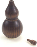Japanese Wooden Toothstick Holder Gourd Shape Solid Color Cotton Swab Box Sour Date Without Texture