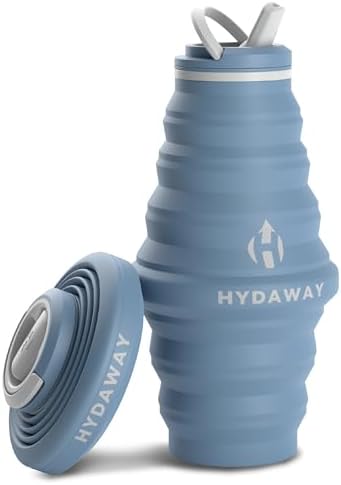 HYDAWAY Getaway Bundle - 25oz Collapsible Water Bottle and 16oz Collapsible Insulated Tumbler - BPA-Free, Leak-Resistant, Reusable Drinkware Set for Travel, Hiking, and Daily Commutes