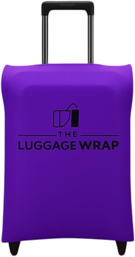 Medium Purposeful Purple Water-Resistant Luggage Covers for Suitcase TSA Approved for 24"-26" - Durable Patented Design Suitcase Covers for Luggage, Fundas para Maletas, Travel Accessories