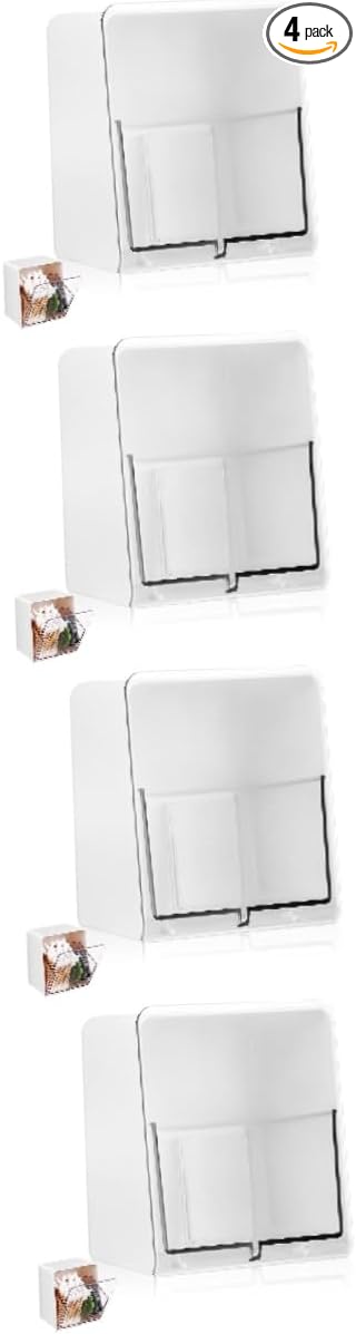 Alipis 4pcs Multi-function Cotton Swab Dispenser Compartment Makeup Organizer for Cotton and Pads Storage for Bathroom and Bedroom Use