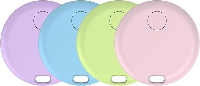 Smart Tracker Tag, Luggage Tracker Works with Apple Find My (iOS Only), Item Finder for Key, Backpack, Wallet (4 Pack Colorful)