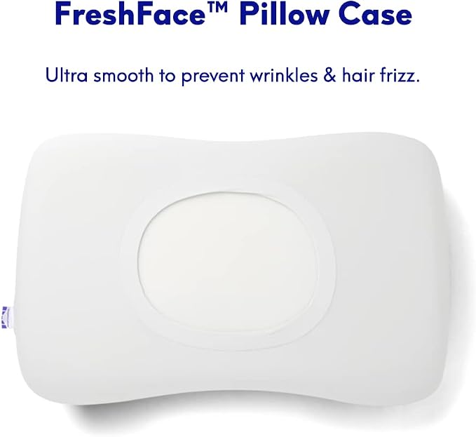 C CUSHION LAB Deep Sleep Pillow, Patented Ergonomic Contour Design for Side & Back Sleepers, Orthopedic Cervical Shape Gently Cradles Head & Provides Neck Support & Shoulder Pain Relief - Calm Grey