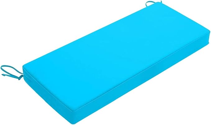 Outdoor Bench Cushion 36x18/40x16/48x16 Waterproof Patio Furniture Cushions Garden Sofa Settee Couch Swing Pads with Ties(10,45x18x3 in)