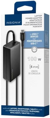 Insignia All-in-One Ground Travel Adapter Converter Series with USB Ports (100W USB-C Laptop Accessory)