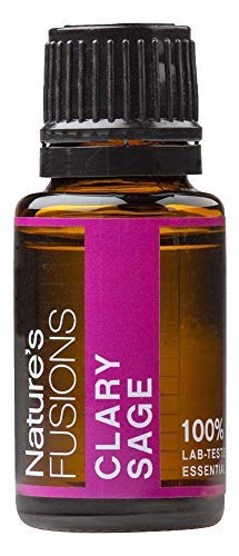 Nature's Fusions Clary Sage, 100% Pure and Natural Essential Oils, Undiluted, Therapeutic Grade for Aromatherapy and Topical Use, .5 Fl Oz (Pack of 1) (15 mL)