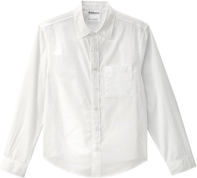Silverts Men’s Adaptive Clothing Magnetic Button Dress Shirt, Assisted Dressing Top for Elderly, Nursing Home & Rehab Wear