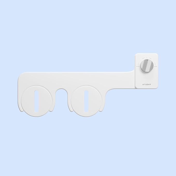 TUSHY NEW Fresh Dual Nozzle Cool Water Bidet: Ultra Slim Toilet Seat Attachment Sprayer with Luxury 2 in 1 Front & Rear, Self-Cleaning, 180º Clean, (DIY Install, 10 Minutes), Non-Electric, Chrome Knob