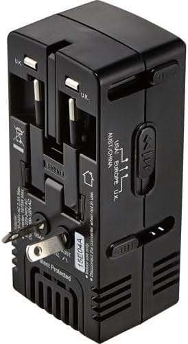 Insignia All-in-One Ground Travel Adapter Converter Series with USB Ports (All-in-One Travel Adapter & Converter)