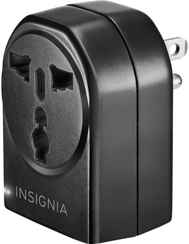 Insignia All-in-One Ground Travel Adapter Converter Series with USB Ports (Grounded Travel Adapter)