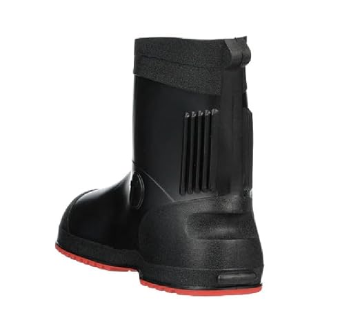 TINGLEY-45821.XL Workbrutes G2 - PVC Overshoe - 10" Ht. - Black Upper - Red Sole - Cleated Outsole, X-Large