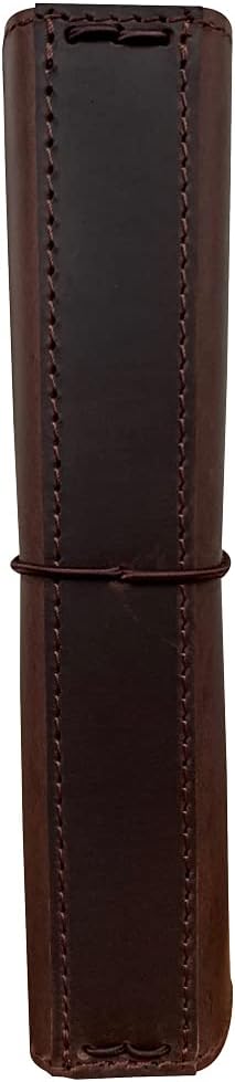 Travelers Notebook Cover with Inner Pockets, Card Slots and Pen Holder, B6 Size, Dark Brown