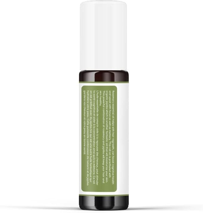 Rosemary Oil for Hair Growth - Blended with Organic Jojoba Oil - Use for Hair Skin Nails - Product of Canada - 10ml