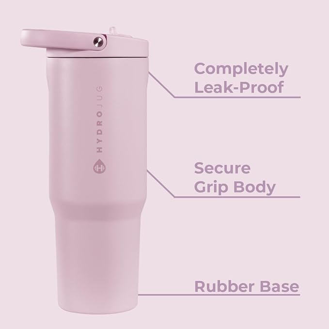 HydroJug Sport 40 oz Insulated Stainless Steel Water Bottle, Sweet Pea