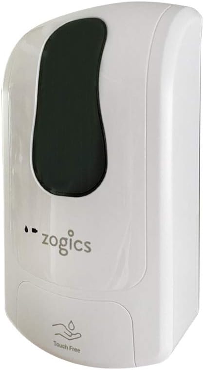 Zogics Touch-Free Automatic Dispenser for Gel Hand Sanitizer and Liquid Soap, Wall-Mounted (White)