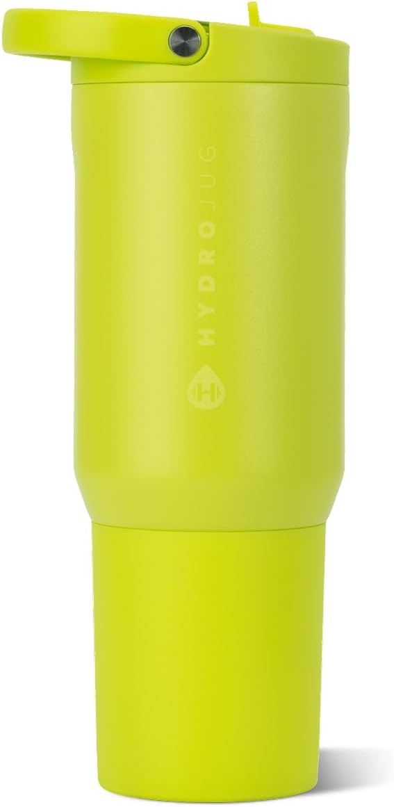 HydroJug Sport 20 oz Insulated Stainless Steel Water Bottle, Lemon Lime