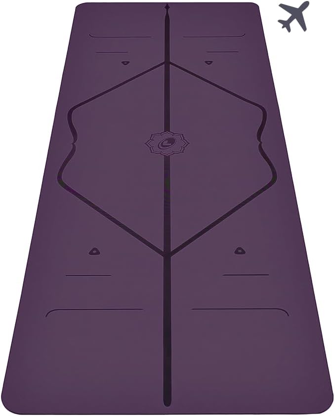 Liforme Travel Yoga mat – Patented Alignment System, Warrior-Like Grip, Non-Slip, Eco-Friendly, Ultra-Lightweight and Sweat Resistant, Made with Natural Rubber