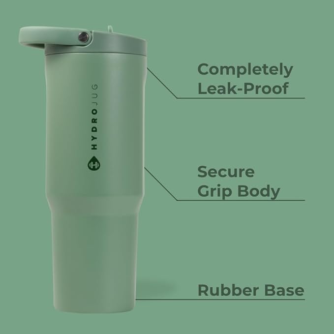 HydroJug Sport 40 oz Insulated Stainless Steel Water Bottle, Sage