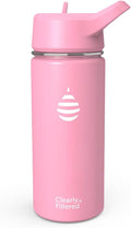 Clearly Filtered Water Bottle | Removes 200+ Contaminants, Double-Wall Insulated Stainless Steel, BPA/BPS Free, Phthalate Free, Filters Flouride Lead Chlorine (16oz, Bubble Gum)