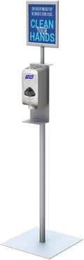 Hand Sanitizer Stand Purell Automatic with 8.5x11 sign frame